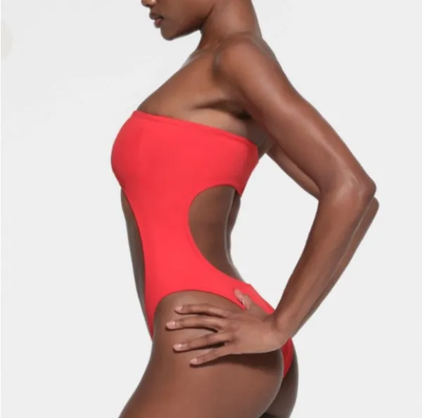 SKIMS Ruby Red Monokini One Piece Swimsuit  - Image 2