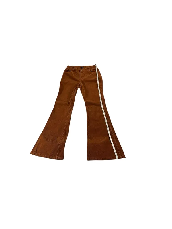 Windsor Brown Corduroy Flare Pants Womens L Bell Bottom 70s Y2K Boho - Image 6
