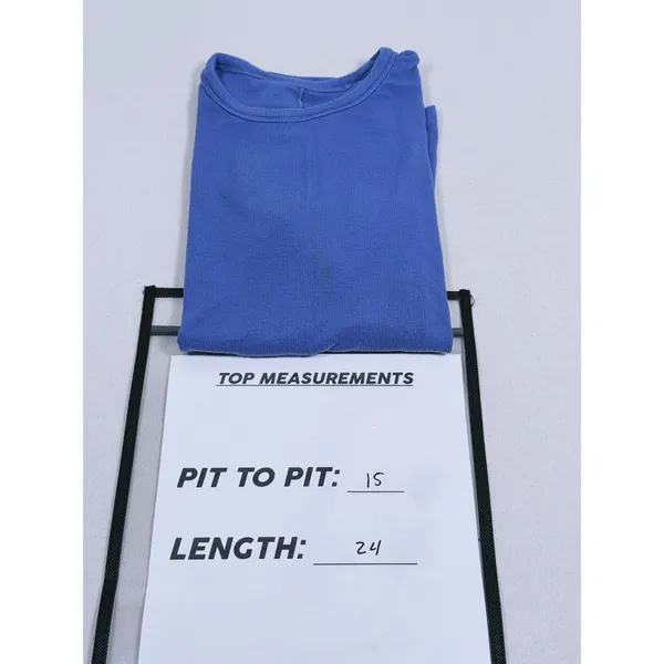 Lululemon Hold Tight Short Sleeve Shirt Size 2 Pitch Blue Minimal Lounge Comfot - Image 7