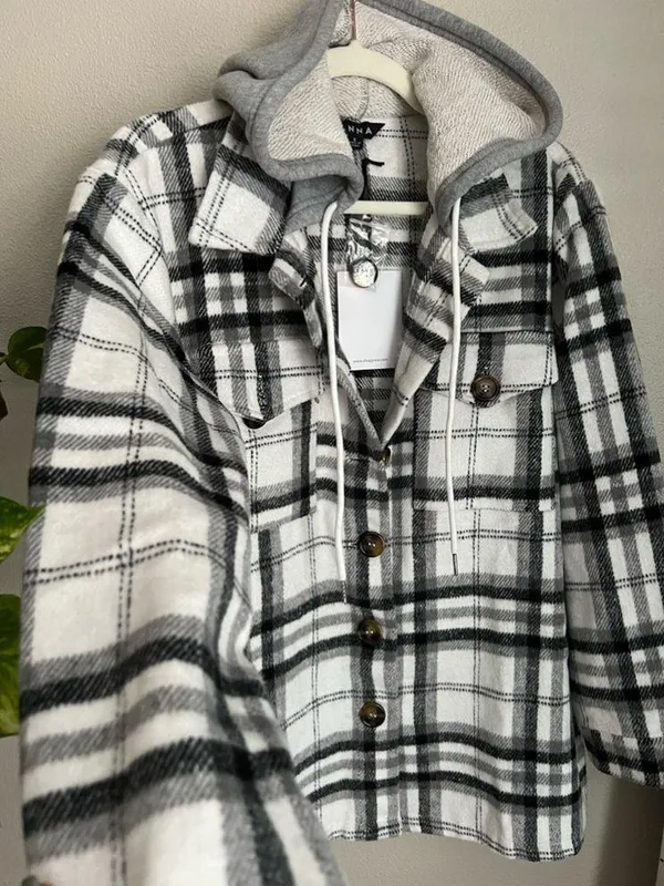 Hooded flannel jacket - Image 2