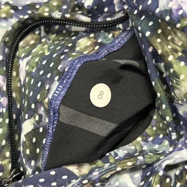 Lululemon City Skort Womens 8 Blue Green Floral Zip Pockets Tennis Pickleball - Image 7