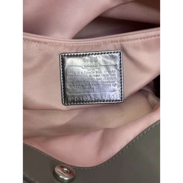 COACH Animal Embossed Leather Gray Shoulder Bag - Image 13