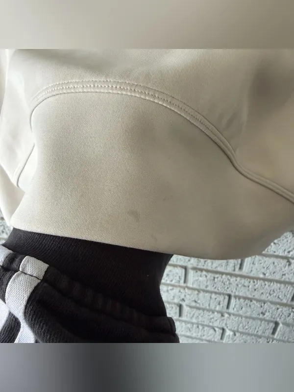 Lululemon softstreme perfectly oversized cropped crew Sz 4 Bone Cream Off White - Image 3