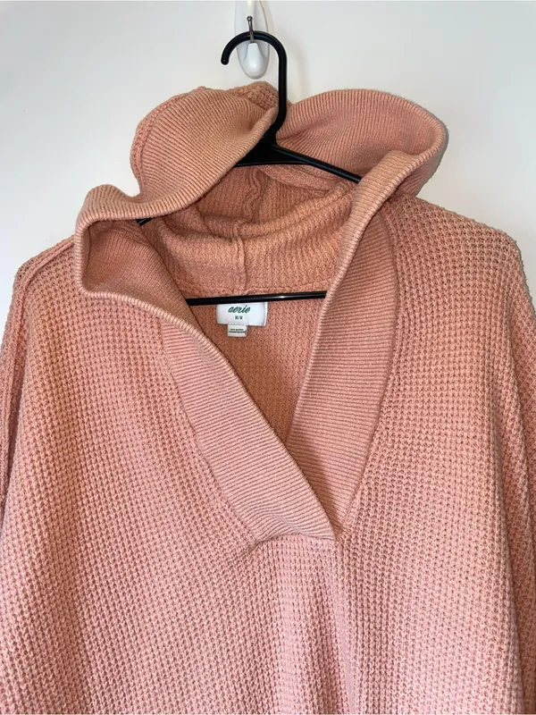 Aerie CozyUp Waffle Sweater Hoodie - Image 2