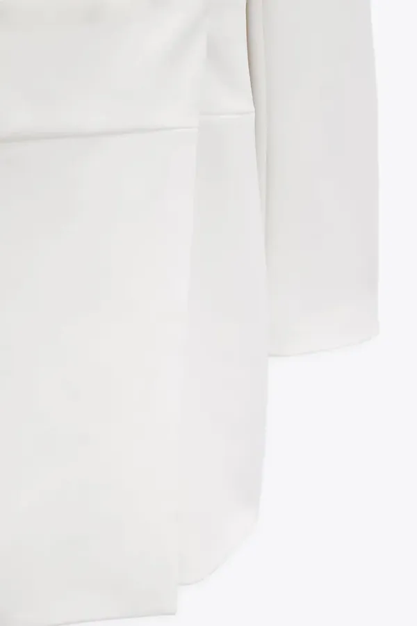 ZARA blazer dress white mini wrapped coctail party night out date - Image 9