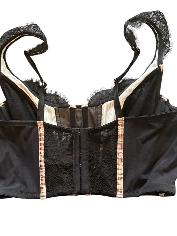 Victoria’s Secret Dream Angels Unlined Coset Bustier Bra Sz L Leopard Dark Goth - Image 4