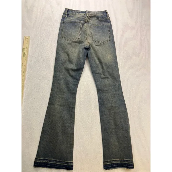 Ashley Mason‎ Flare Jeans Womens 1/25 Blue Rhinestone Embellished Y2K - Image 12