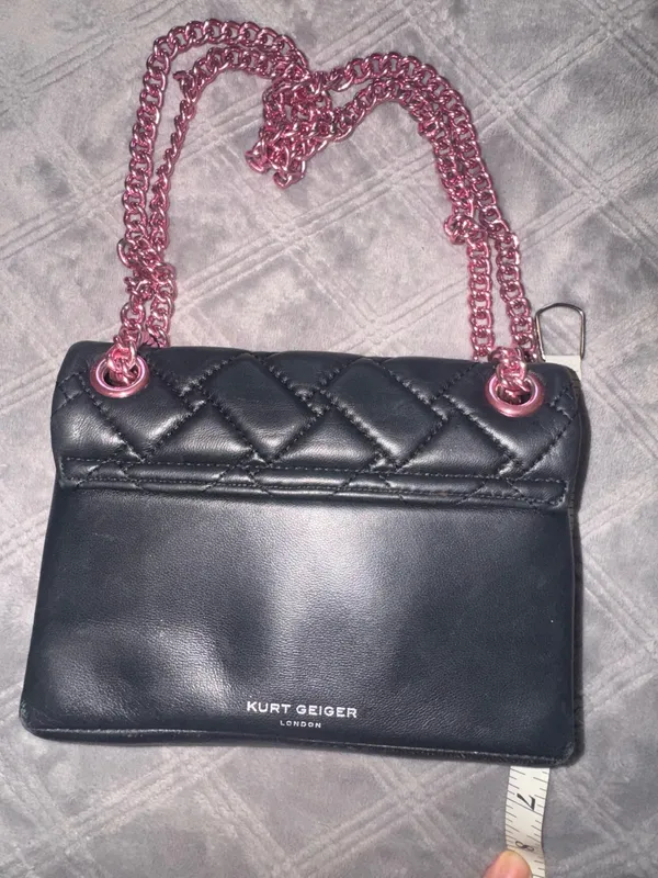 Kurt Geiger Black Quilted Leather Black/pink Bag - Image 2