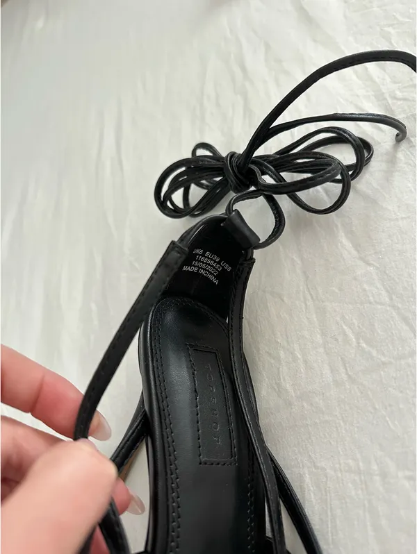 Topshop Heels Black Strappy - Image 4