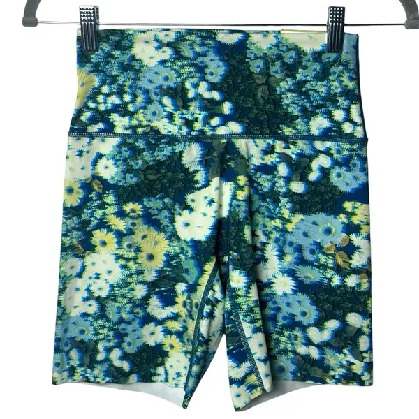 NEW Aerie Offline Trippy Floral Biker Shorts Small Goals Hi-Rise‎ 7" Inseam M - Image 2