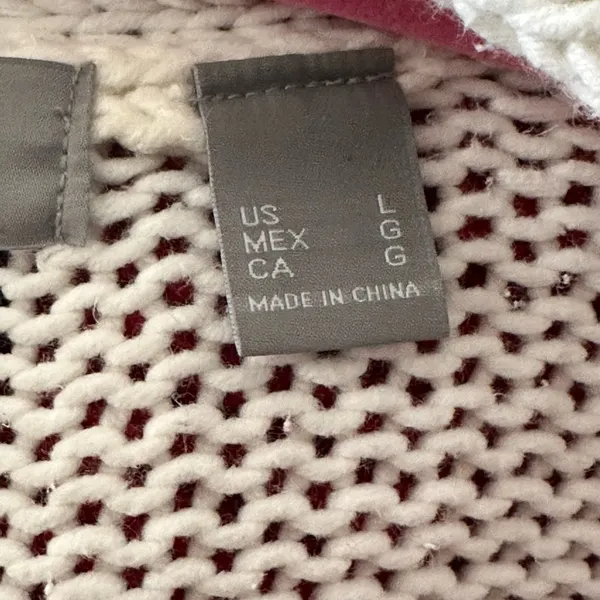 Liz Claiborne Winter White Cable Knit Shrug Sz L - Image 5