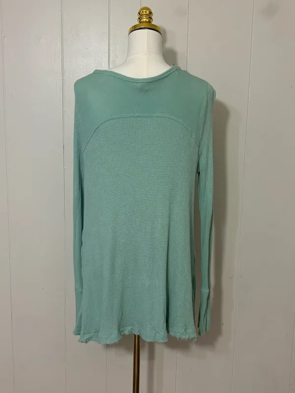 We The Free Free People Malibu Thermal Top Green Size M - Image 7