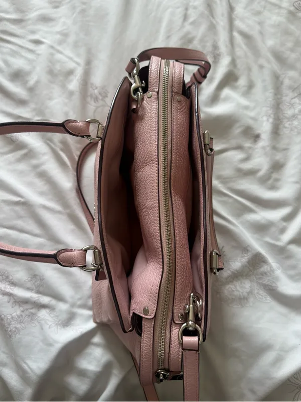 Coach Pebbled Leather Crossbody — Light Pink - Image 13