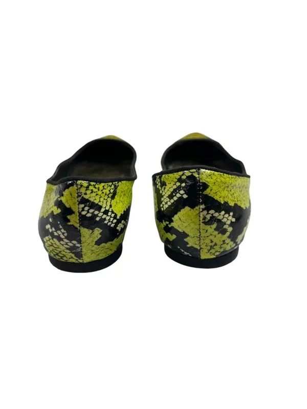 Embroidered Womens Size 6.5 Snake Ballet Casual Flats Green & Black - Image 9