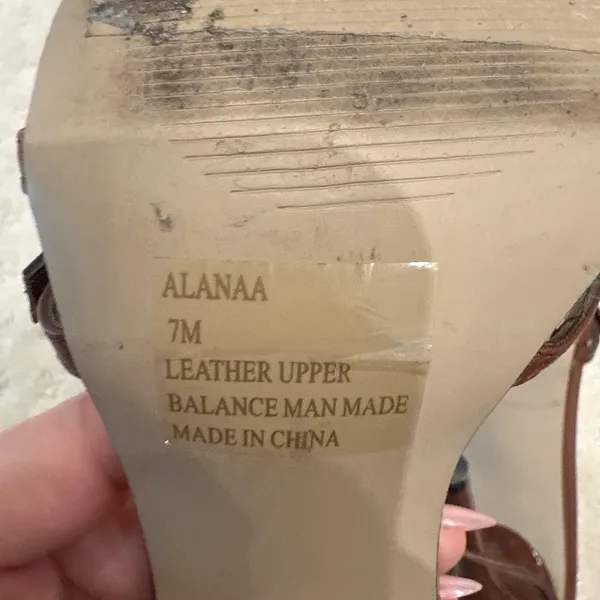 Steve Madden Alanaa Strappy Brown Leather Heels Size 7M - Image 5