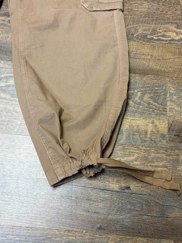 NEW American Eagle Baggy Jogger Womens 14 Short Tan Cargo Utility Pants Stretch - Image 4