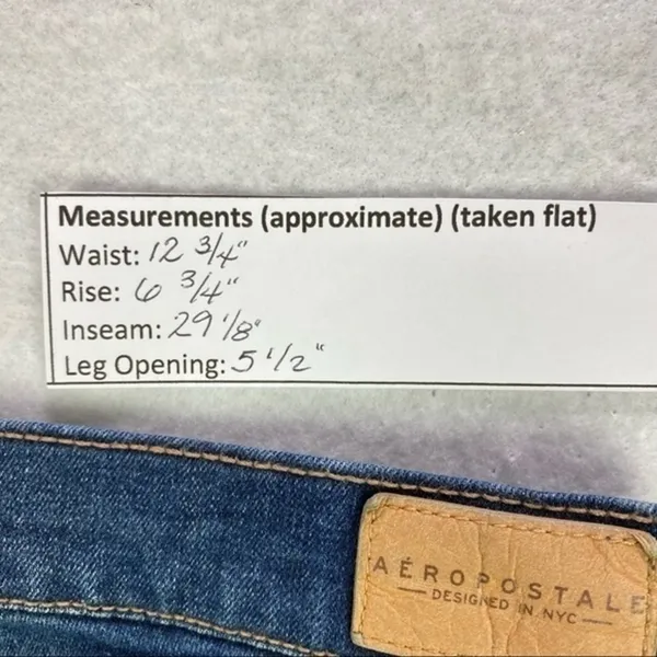 Aeropostale Dark Wash‎ Distressed Skinny Jean - Image 10