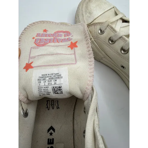 Converse Chuck Taylor All Star‎ Lift Platform High Top Floral Cream A02198C 7W - Image 6