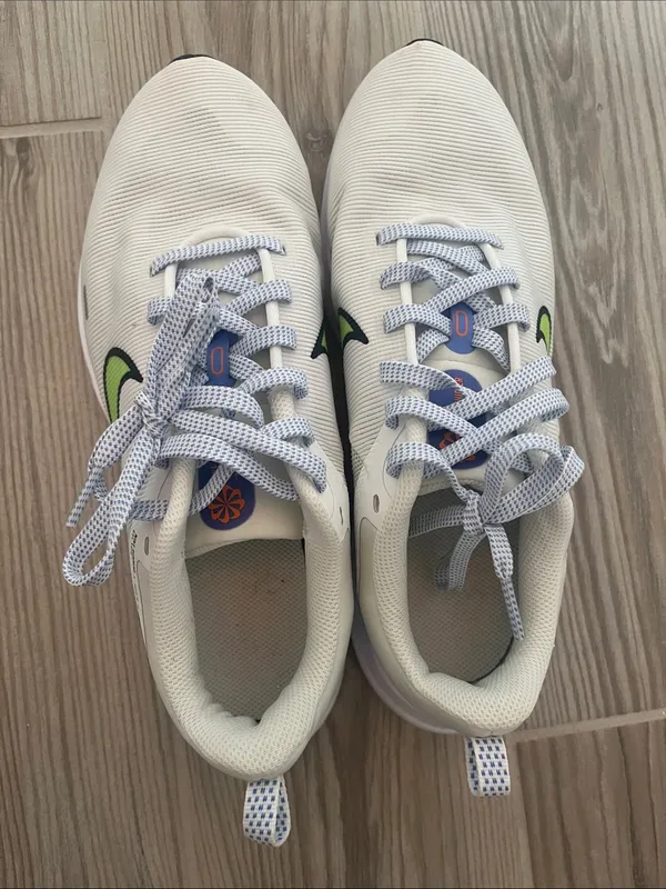 Nike Downshifter 12 Running Sneakers (Sz 8.5) Summit White/ Lime Blast - Image 6