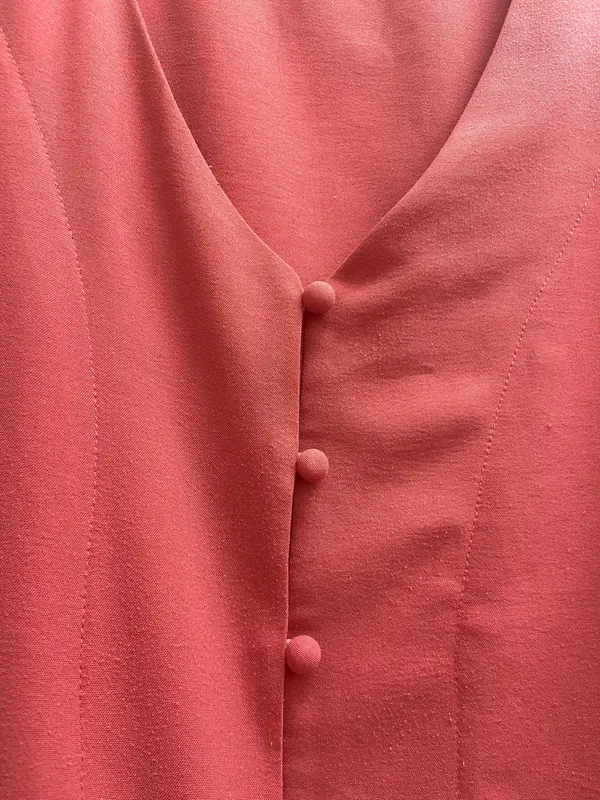 Plus Size V-Neck Tie-Front Blouse in Terracotta - Image 5