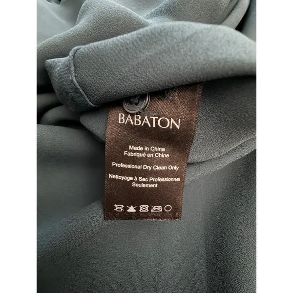 BABATON x ARITZIA Bennett 100% Silk Georgette Shirt Dress Teal XXS #GG2-4 - Image 4