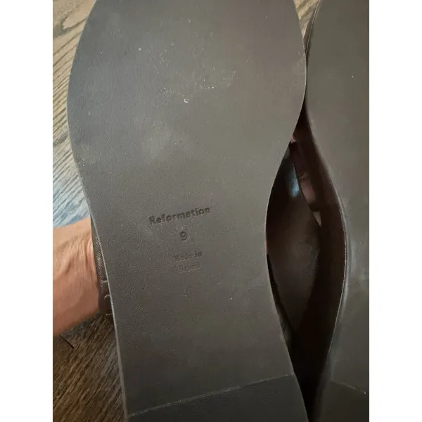 Reformation Eden Platform Flip Flop Espresso Brown Leather Suede Sz 9 NEW $228 - Image 13