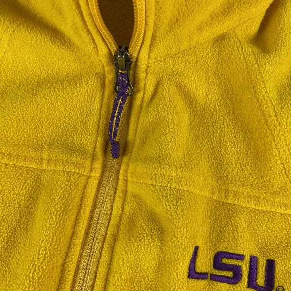 Columbia Jacket Womens‎ Medium Yellow Gold LSU Tigers Full Zip Football Fleece - Image 4