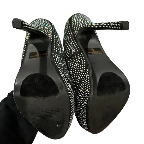 Delicacy Deluxy Platform Dance Club Stiletto Bling Jeweled Shoes 6.5 - Image 5