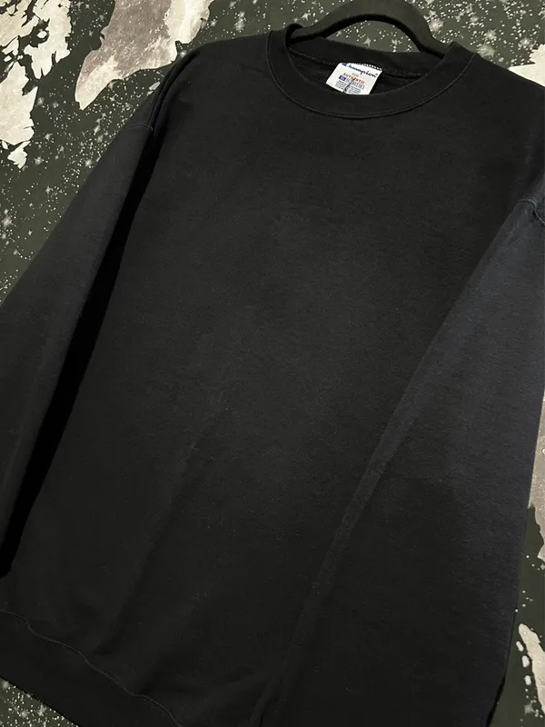 Champion Eco Fleece Black Crewneck Sweatshirt - Image 2