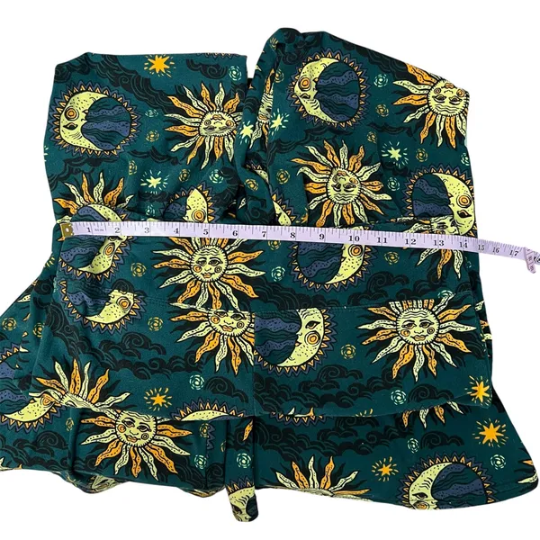 Sun & Moon Flared Leggings Womens Large High Rise Festival Boho Hippie Cosmo - Image 9