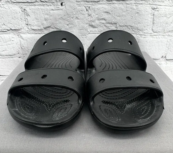 Crocs Classic Slide Sandals Men's Size 5 Women's 7 Black - Image 2
