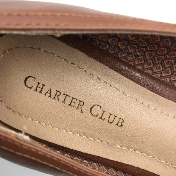 Charter Club Womens Alettee Loafers Flats Slip On Faux Leather Brown 8 - Image 6