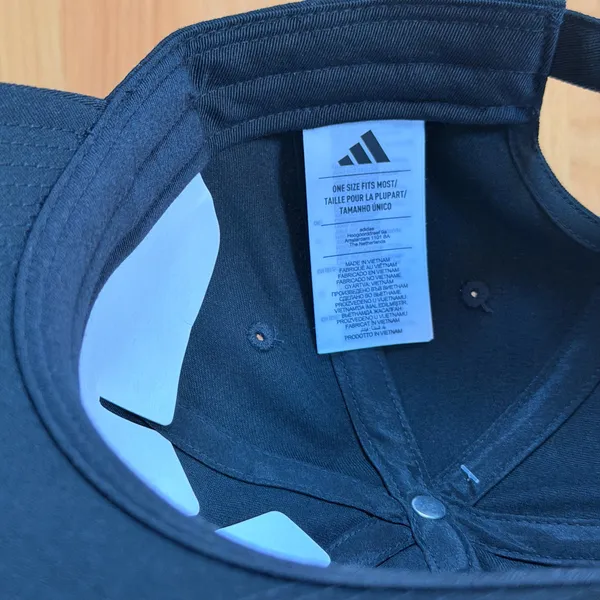 Adidas Black Baseball Adjustable Cap with White Three-Stripes Logo. - Image 7
