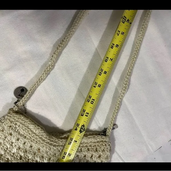 The Sak Crochet Crossbody Bag Cream Ivory Woven Knit Boho Small Purse - Image 10