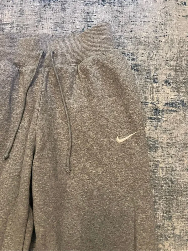 Nike Heathered Gray Phoenix Fleece High Waisted Oversized Sweatpants Small - Image 3