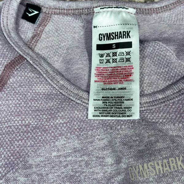 Gymshark Vital Sports Bra Top Long Sleeve‎ Dusty Rose Womens SM Gym Yoga Workout - Image 8