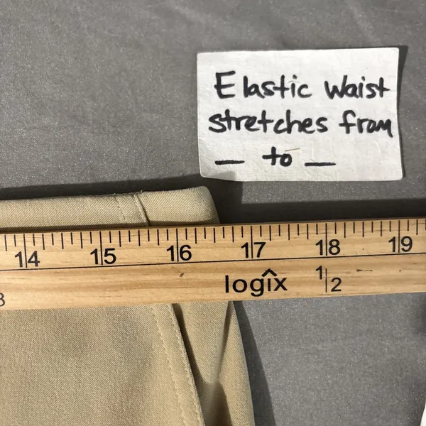 David Brooks Skirt Size 12 Neutral Tan Faux Suede Minimalist Modest Straight - Image 9