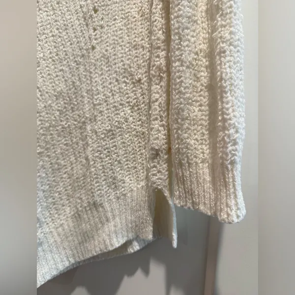 Anthropologie‎ Moth Lucerne Off-the-Shoulder Sweater Cream White Size M - Image 4