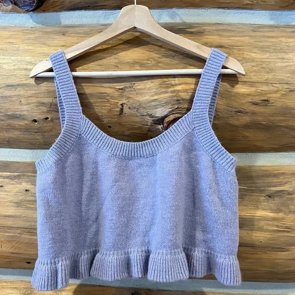 Miss Sparkling Lilac Cropped Tank Top - Image 2