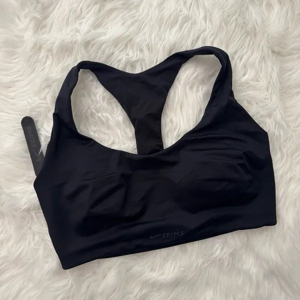 Nike Skims Shine Racerback Sports Bra Obsidian Size Medium - Image 5
