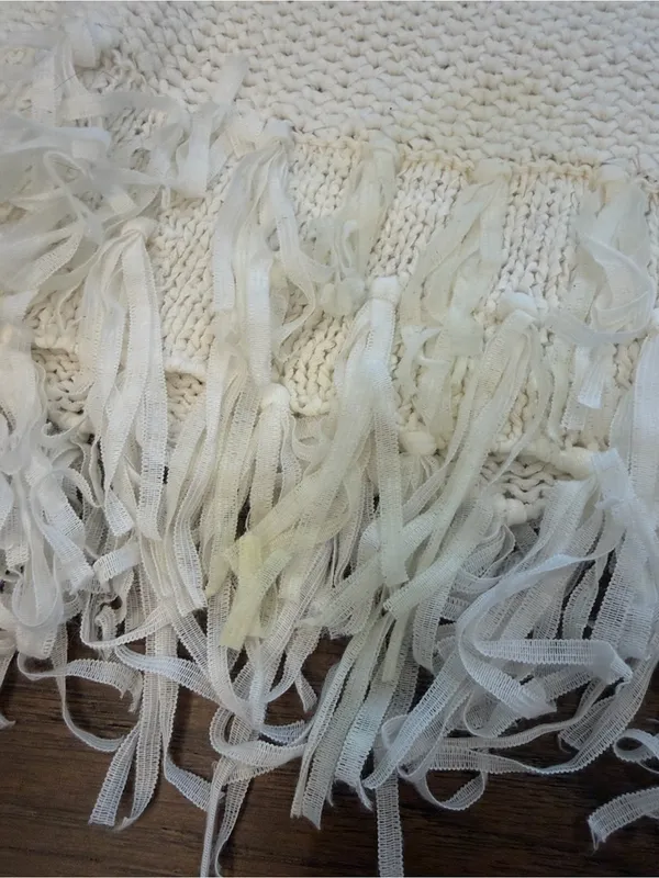 Lilly Pulitzer Pullover Fringed Cape Sweater White Small/Medium - C52-012 - Image 9