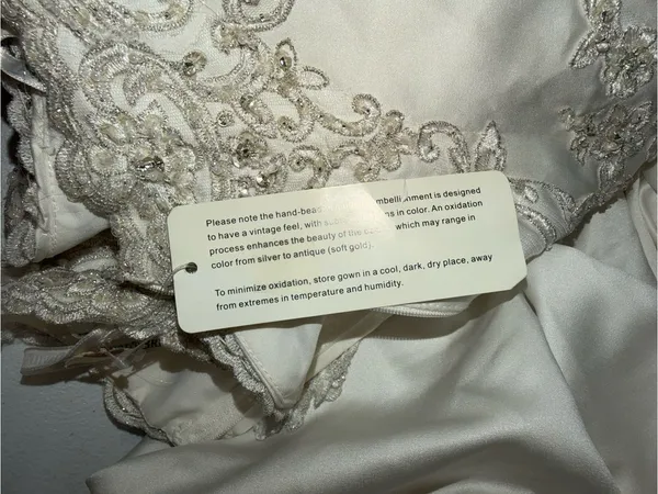 Stunning New David’s Bridal Beaded Ball Gown Wedding Gown - Image 9