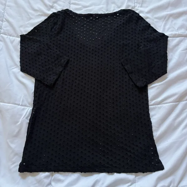 Eco Swim Beach Cover Up Dress Womens Size Small Black Grunge Gothic‎ Summer - Image 9