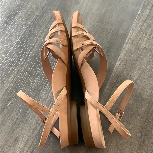 Abeo tan embellished comfort sandals size 9 - Image 5