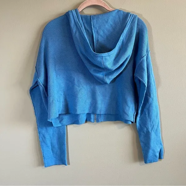✨ Garage Women’s Blue Zip‎ Up Sweater Hoodie Small - Image 9