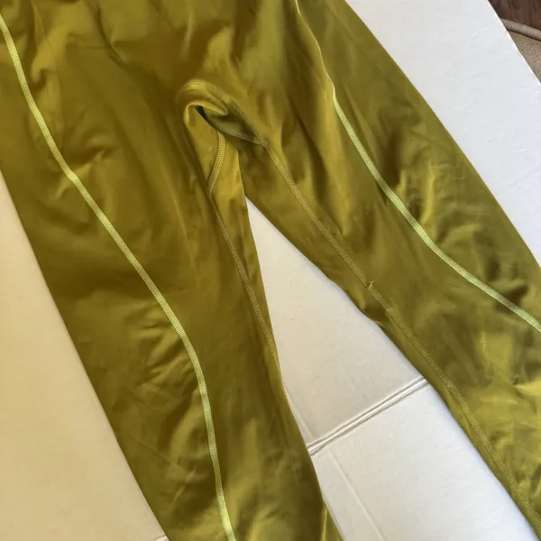 Buffbunny Collection Leggings Women's Small Olive Green Pink Contrast High Rise - Image 6