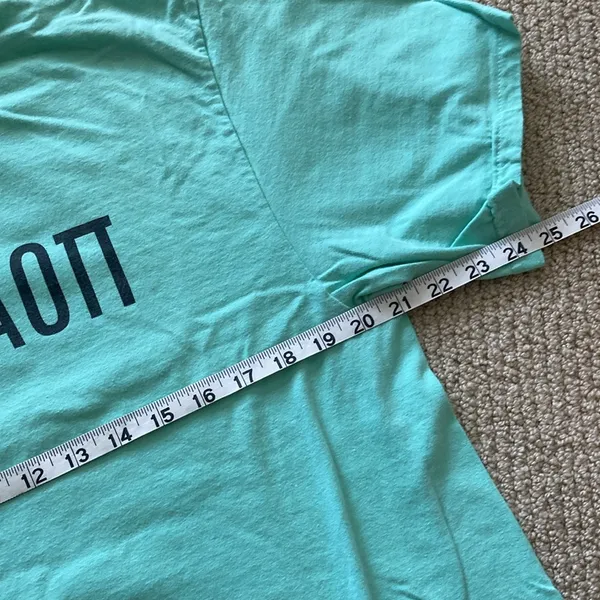 Comfort Colors AOPi Alpha Omicron Pi Smoke Out Arthritis T-Shirt Teal Large NWOT - Image 7