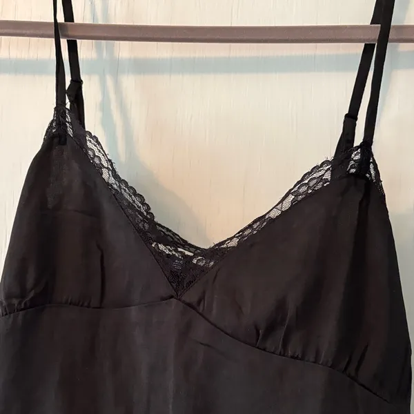 Black Lace Trim Cami Top - Image 3