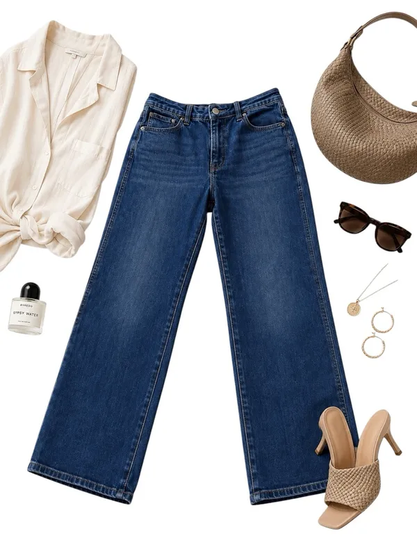 J.Crew High Rise Vintage Straight Crop Jeans Dark Wash Stretch Denim Women’s 31 - Image 2