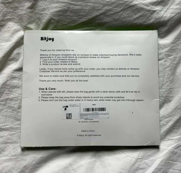 Bitjoy Clear Cross Body Bag Black - Image 2